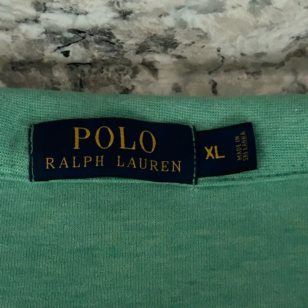 Polo Ralph Lauren 1/4 Zip Mint Green Mock Neck Pullover Sweater Pony Size XL - Picture 6 of 11